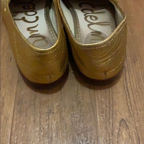 Sam Edelman metallic gold loafer w buckle size 8.5 - Picture 8 of 8